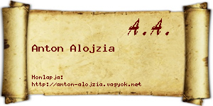 Anton Alojzia névjegykártya